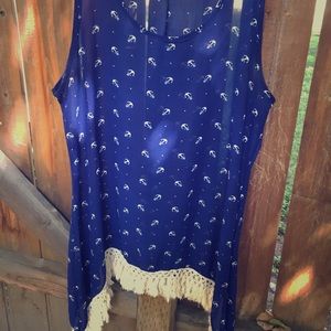 Sheer tank/dress shirt